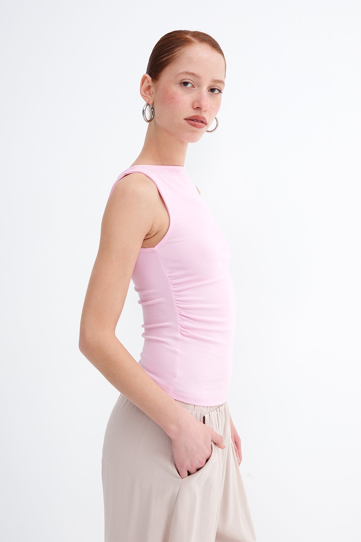 Pink_Yanı-Büzgülü-Bluz-A4537-addax