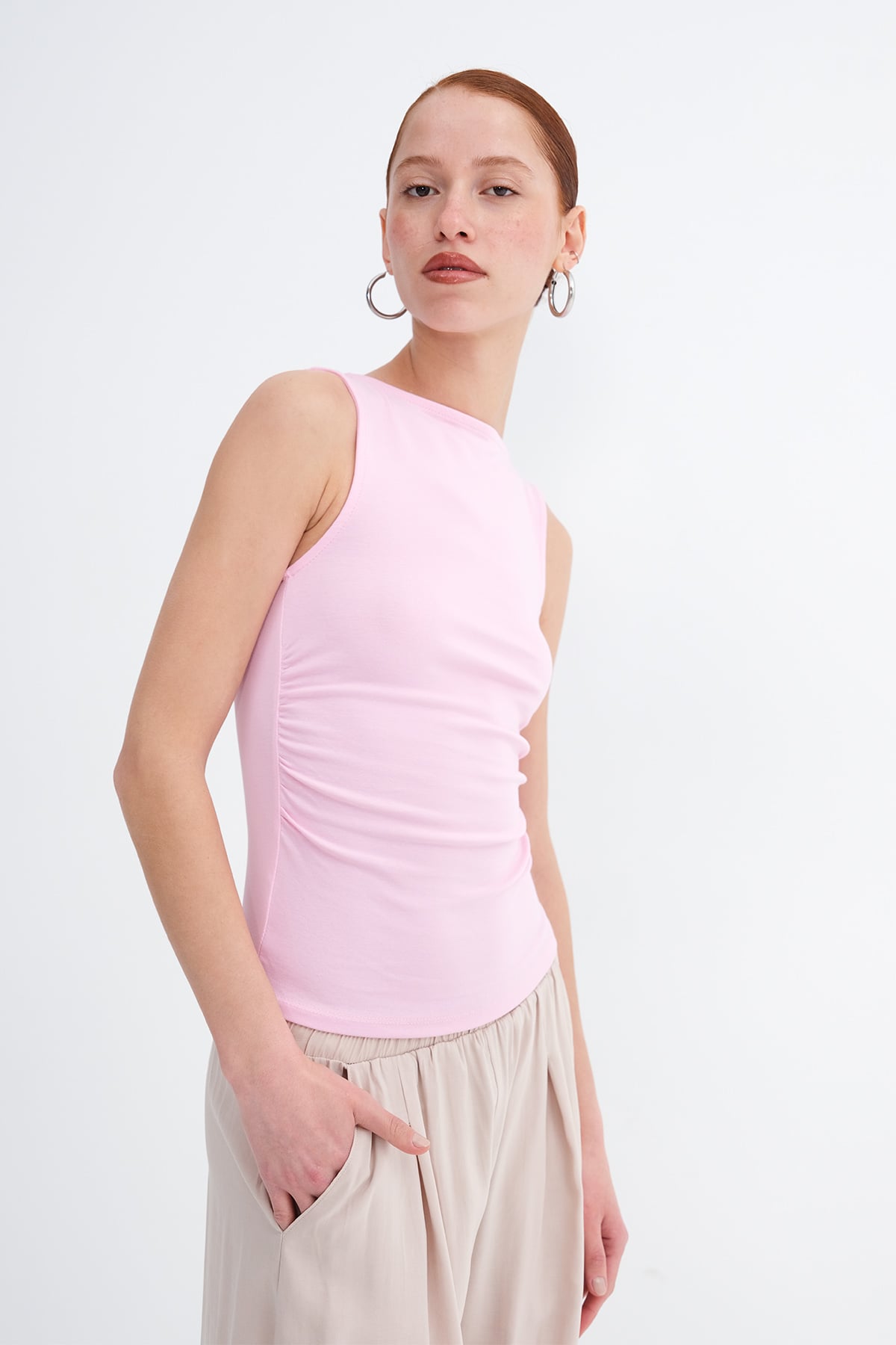 Pink_Yanı-Büzgülü-Bluz-A4537-addax