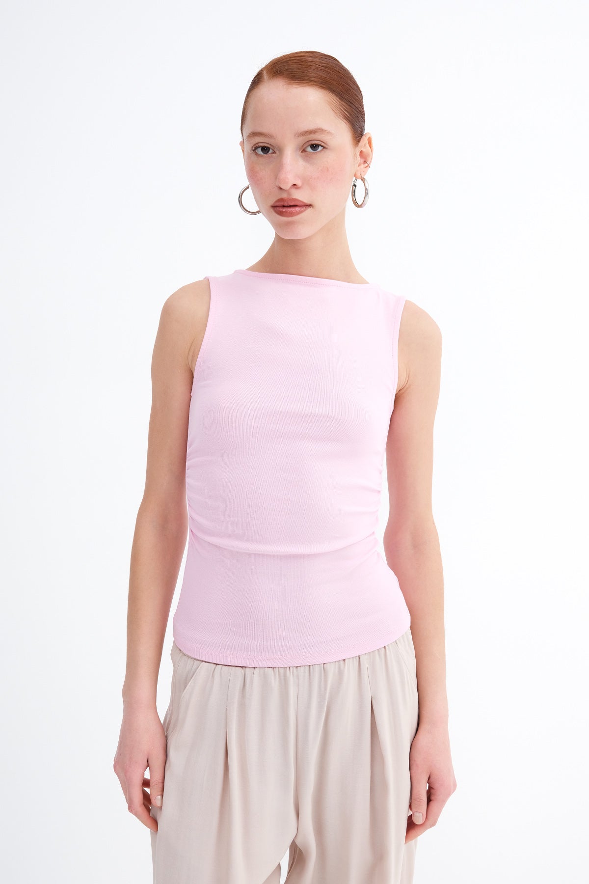 Pink_Yanı-Büzgülü-Bluz-A4537-addax