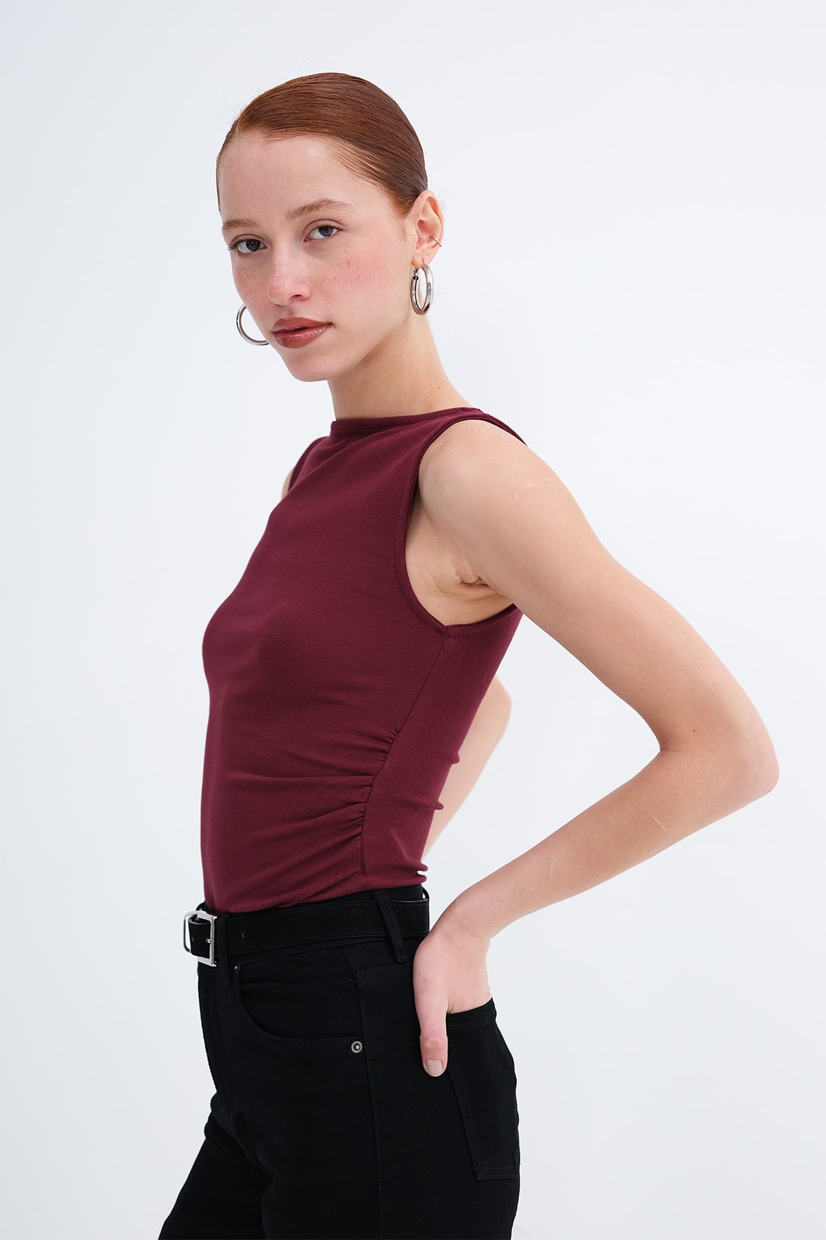 Burgundy_Side-Ruched-Blouse-addax