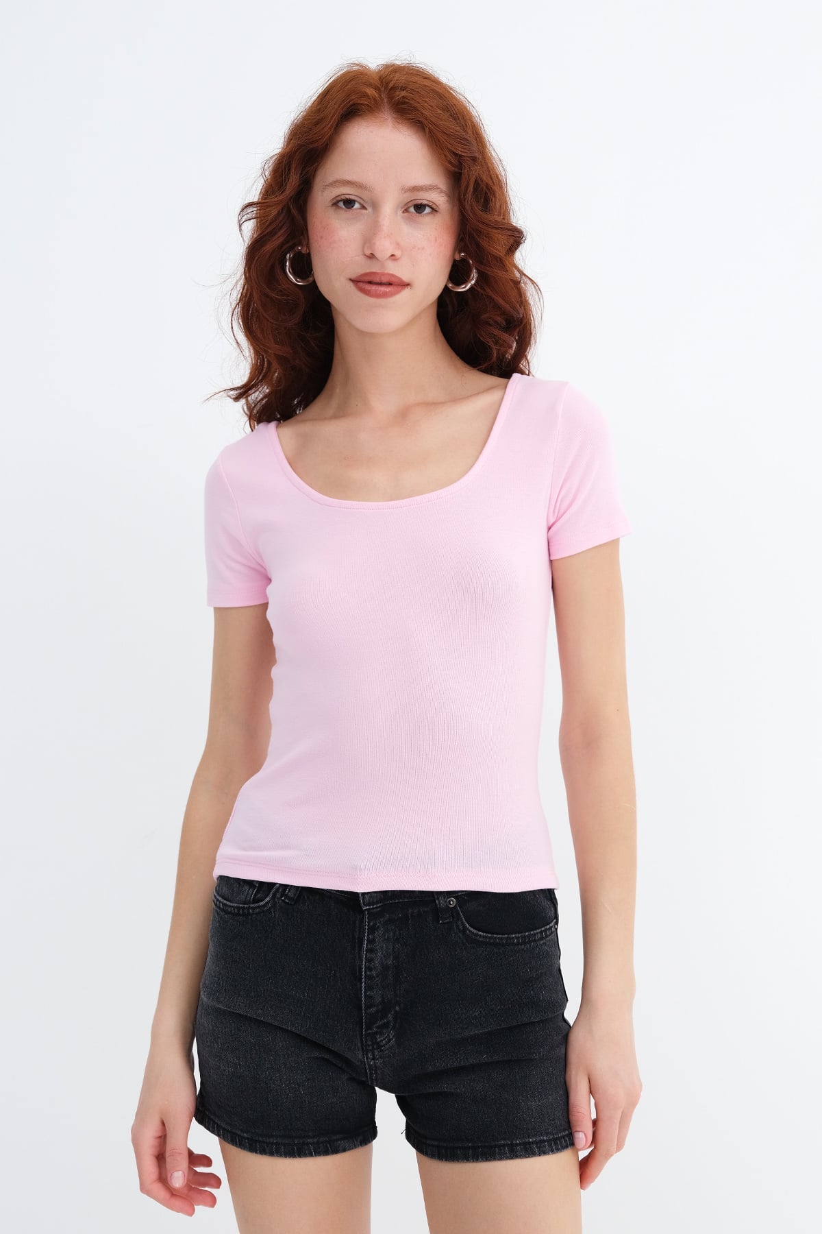 U-neck Modal T-shirt