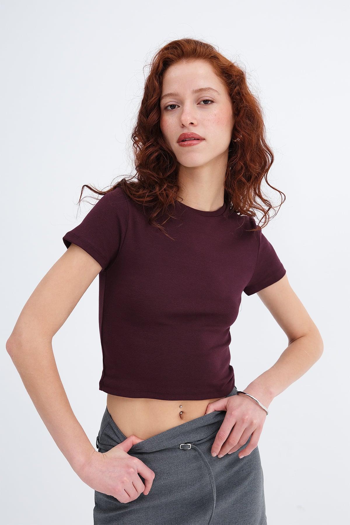Dark-Maroon_Crew-Neck-Basic-T-shirt-addax