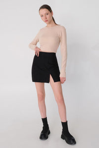 Mini Skirt With Side Slit E13054