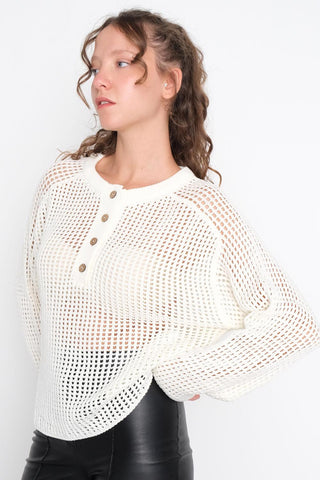 Knit Sweater With Openwork K10210