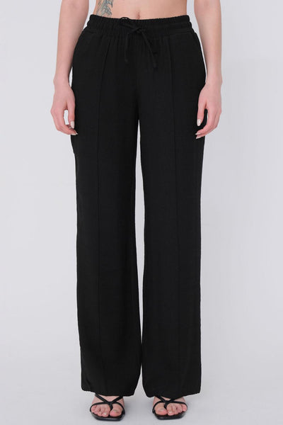 WIDE-LEG TROUSERS WITH ELASTIC WAIST PN8174
