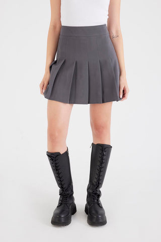 Mini Skirt With Pleat E1039