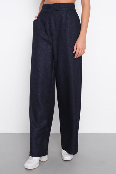 Wide Leg Trousers With Velcro PN3207