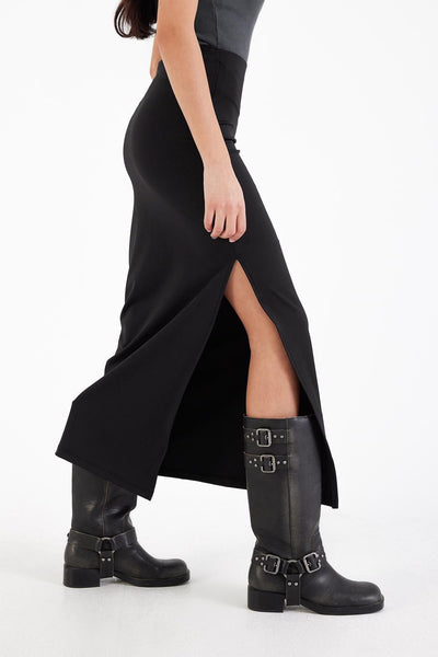 Midi Skirt With Slit E15405