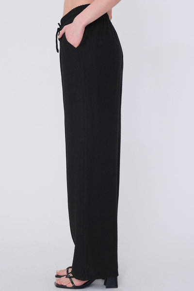 WIDE-LEG TROUSERS WITH ELASTIC WAIST PN8174