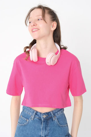 Round Neck Basic T-shirt With Short Sleeve P1098