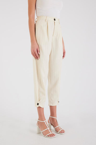 High Waist Trousers With Striped PN14167