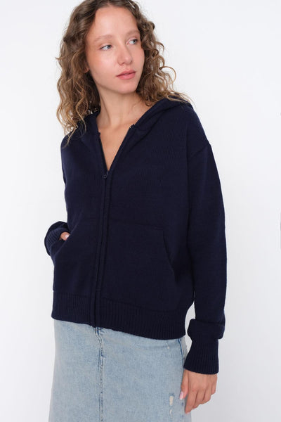 Knit Cardigan With Zip H3285
