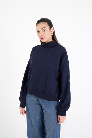 High Neck Basic Sweatshirt S1134