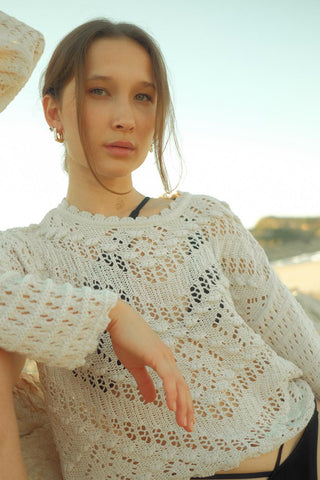 Knit Sweater With Openwork K1511