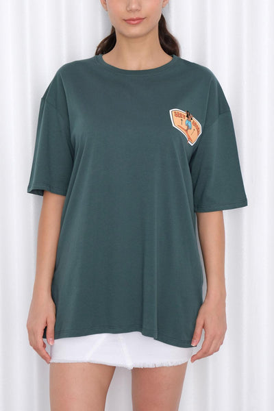 Oversize T-shirt With Printed P10140