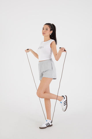 Elastic Waist Shorts With Pocket S1010
