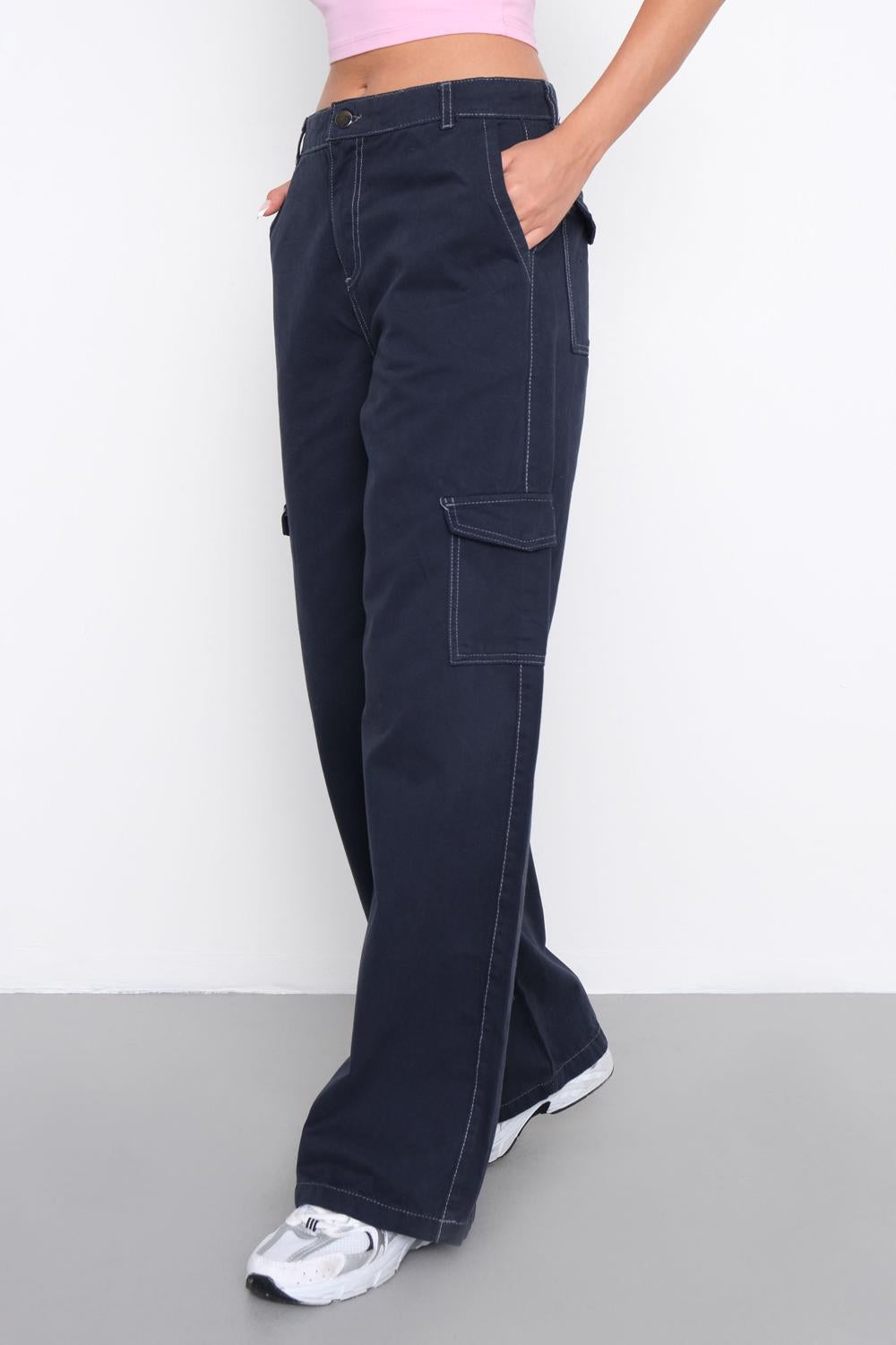 High Waist With Cargo Trousers PN10030