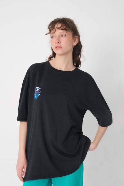 Round Neck Oversize T-shirt With Print P10043