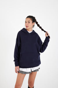 Oversize Sweatshirt With Pocket Detail S10152